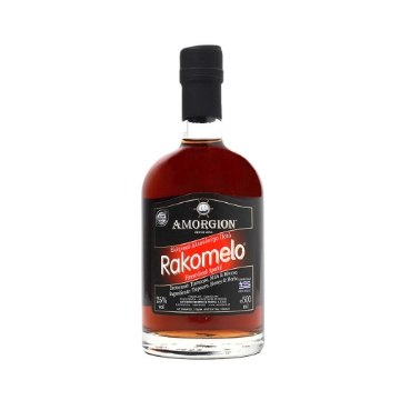 Amorgion Rakomelo 500ml – Premium grekisk honungs- och örtlikör | Autentisk Amorgos-sprit, hantverksmässig Tsipouro-digestif, inga konserveringsmedel