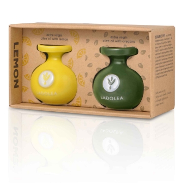 Extra Virgin Olive Oil with Lemon & Oregano 2 x 80ml LADOLEA Extra Virgin Olive Oil with Lemon & Oregano 2 x 80ml LADOLEA