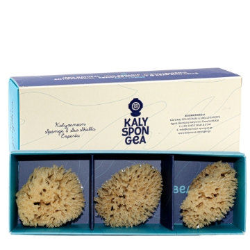 Kalyspongea Naturligt Ansiktssvampset – Ekologiskt & Hypoallergeniskt | 3-pack, Hållbart Skördat från Kalymnos Grekland, Antibakteriell Djuprengörande för Känslig Hud