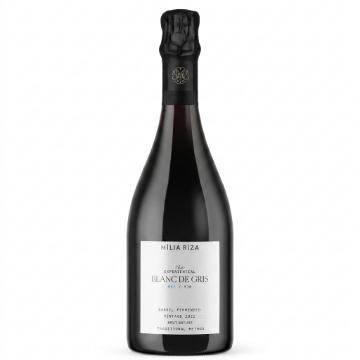 Milia Riza The Experiential Blanc de Gris 2020 - Mousserande vin med traditionell metod 75cl | Moschofilero, 19 månader på jästfällningen, Brut, 12% ABV