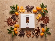 Lazaris Mandolato Chocolate & Kumquat – Greek Almond Nougat, 150g on a clean ecommerce background