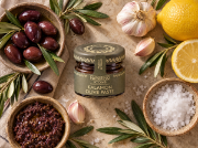 Navarino Icons Kalamon - Greek Olive Spread, 30g on a clean ecommerce background